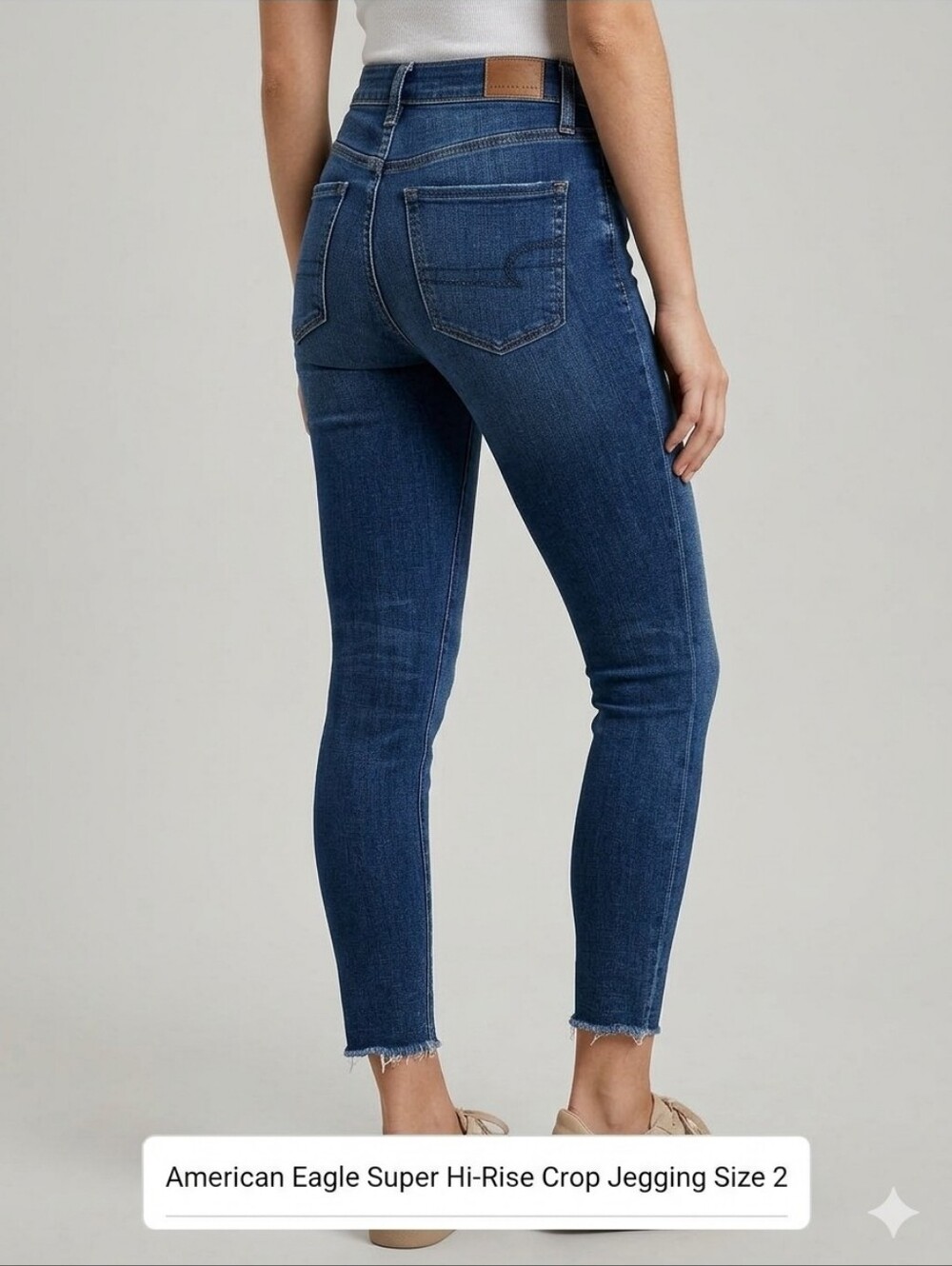 American Eagle Super Hi-Rise Crop Jegging Size 2 Denim Skinny Jeans AE